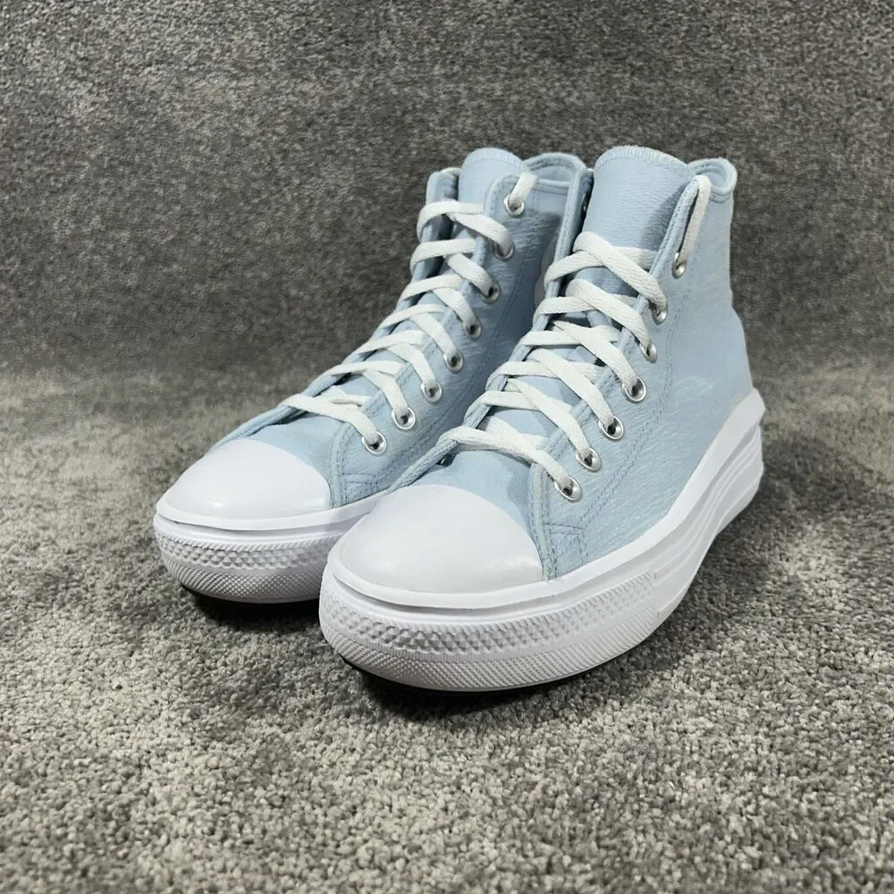 Converse Chuck Taylor All Star Move Hi A03015C Kid's Size 7 Blue Platform Shoes